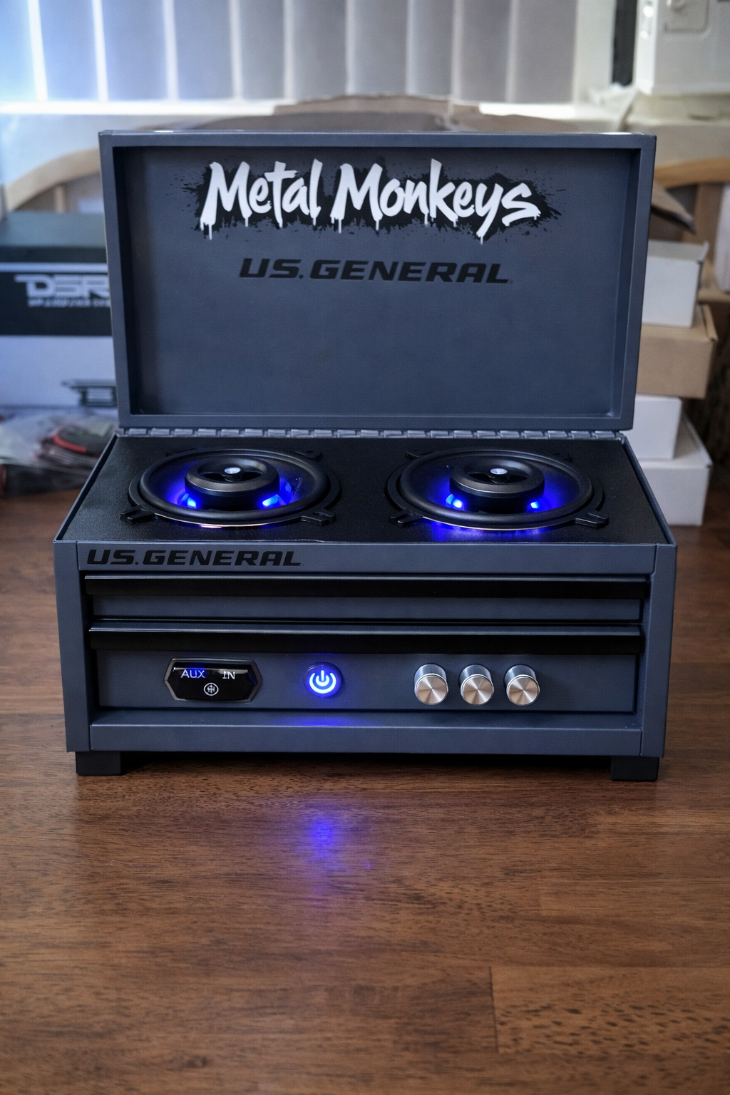 U.S General Mini Toolbox Custom Speaker - Nardo Grey