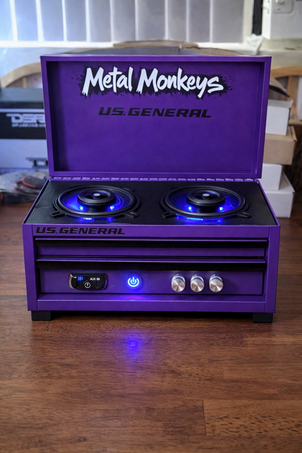 U.S General Mini Toolbox Custom Speaker - Purple