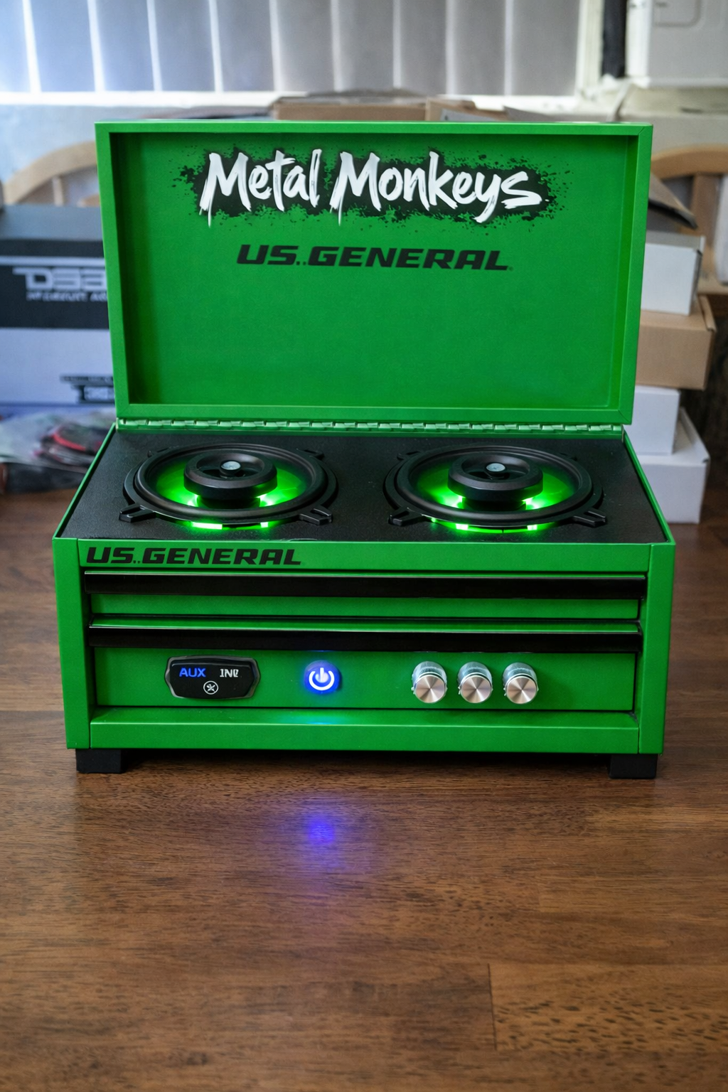 U.S General Mini Toolbox Custom Speaker - KX Green