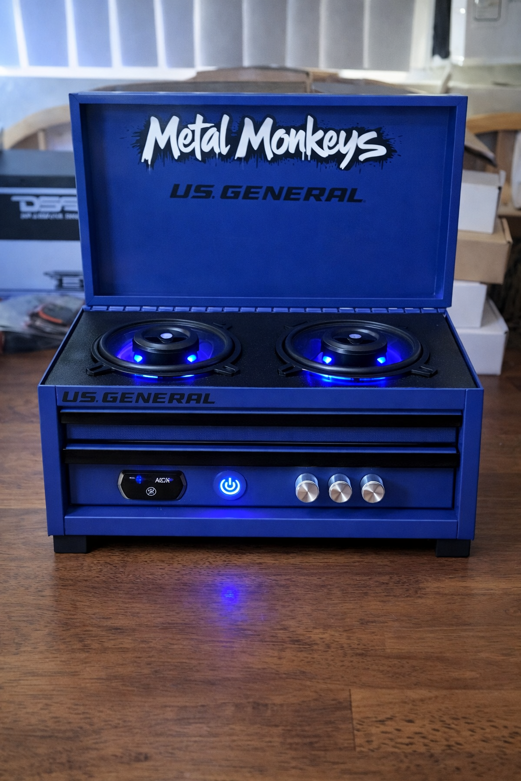 U.S General Mini Toolbox Custom Speaker - YZ Blue